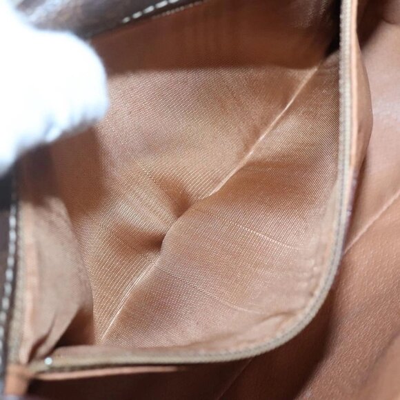 CELINE Macadam Canvas Shoulder Bag PVC Leather Brown Gold Auth 122540 - Picture 13 of 16